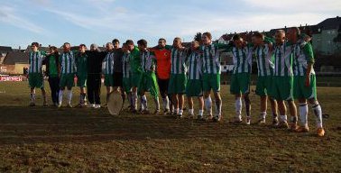 Die BSG Chemie vor den Spiel gegen den FSV Zwickau